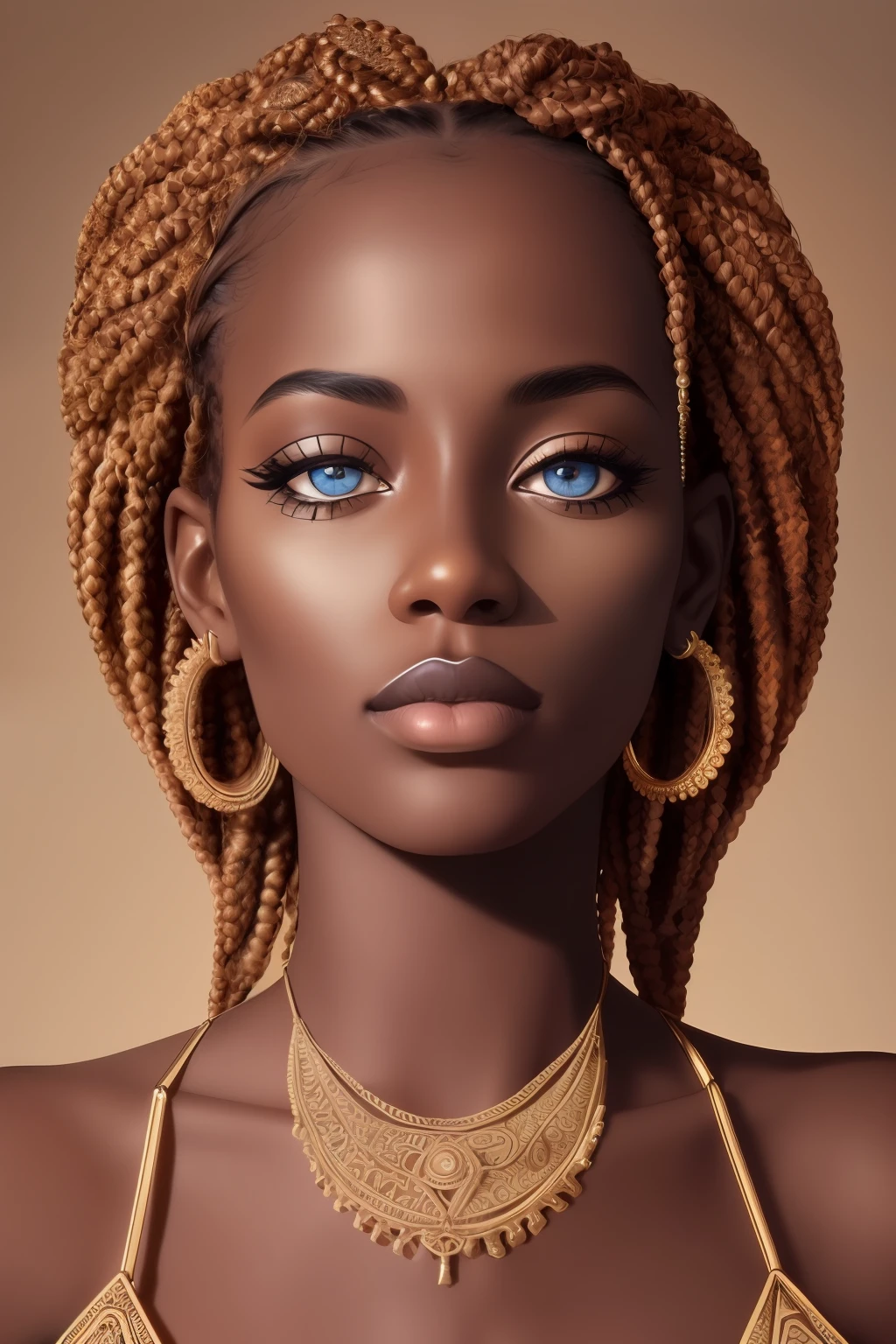 analog style, realistic, award-winning photo,(symmetric highly detailed eyes, fantastic eyes, intricate eyes:1.1), detailed background, full body, wide angle, beautiful 20 year old girl,  African American, dark skin, lanky, dutch fishtail braid,  flat chest, tiktok, instagram