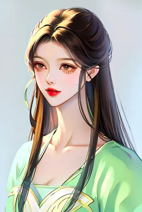 Two-dimensional beauty illustration, ancient style Roman high cold cute, full body high nose bridge, delicate collarbone