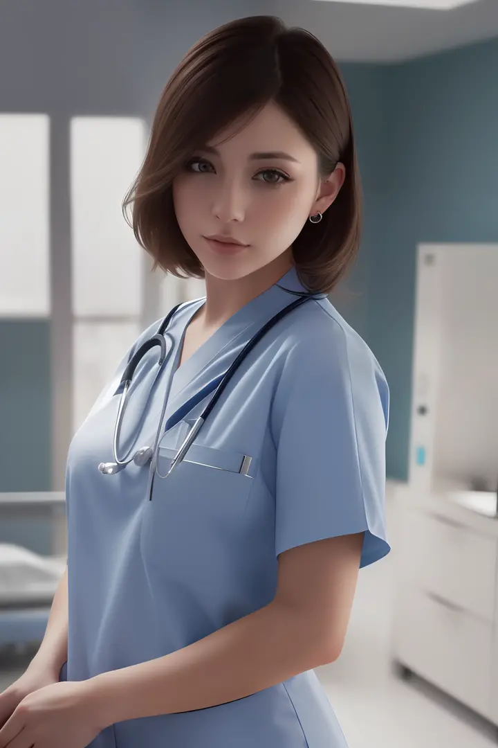 best quality, (beautiful nurses:1.2), (a hospital ward in the background:1.3), incredible detail, highly detailed, composition, ...
