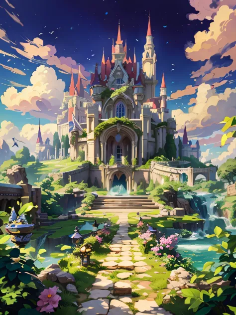 Cosy anime style castle and village : r/StableDiffusion
