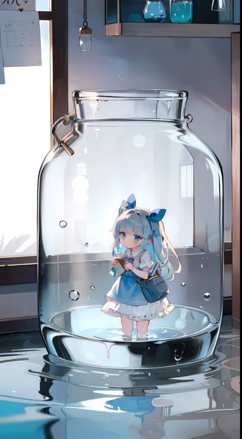 （（（（（inside jar））））））、One girl、Being in a jar、cute little、bow ribbon、under the water、sink、doress