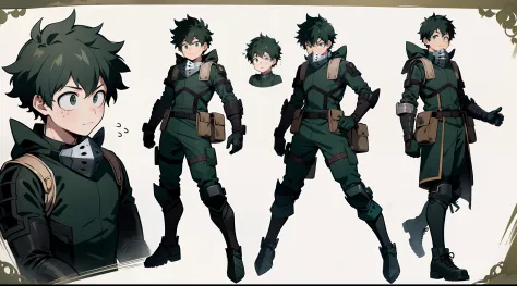 ((Masterpiece, highest quality)), My Hero Academia style, detailed face, character sheet, full body, full of details, highly det...