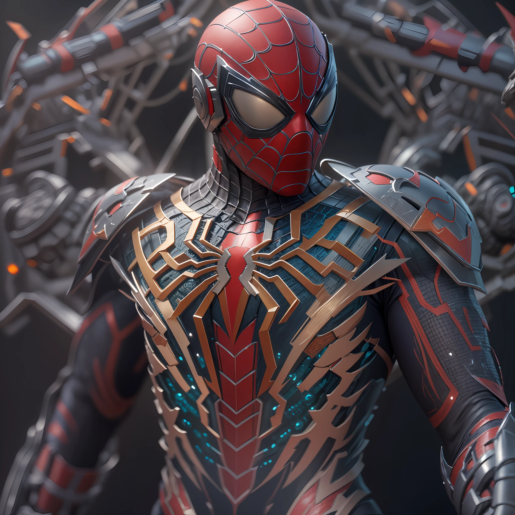 3d Rendering Of A [spider-man