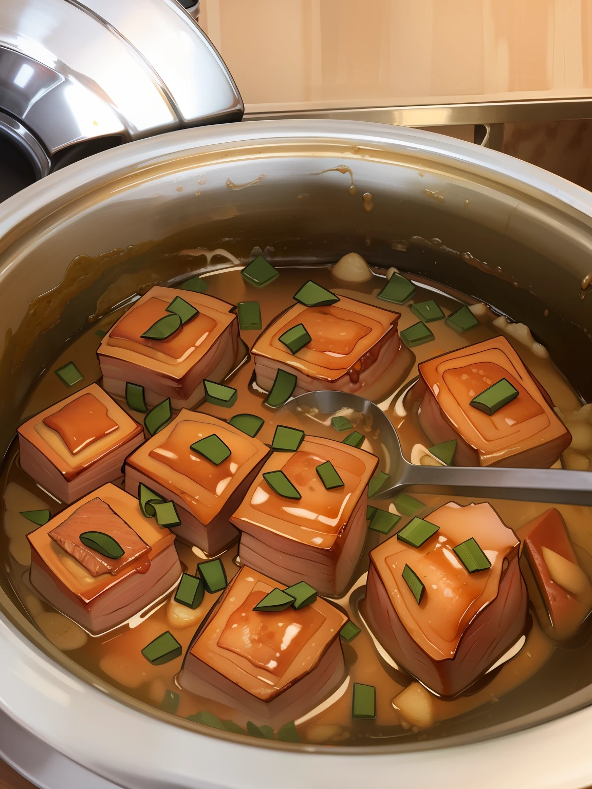 Braised pork A pot of braised pork delicacy