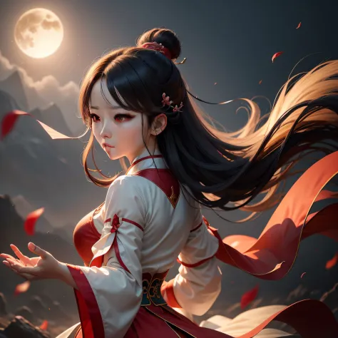Amazing，Graceful Dragon。Rong Yao Qiu Ju，Huamao Chunsong。The hair is like a light cloud, the moon is shrouded，Drifting like the return of the wind。Far away，Like the sun rising into the sky