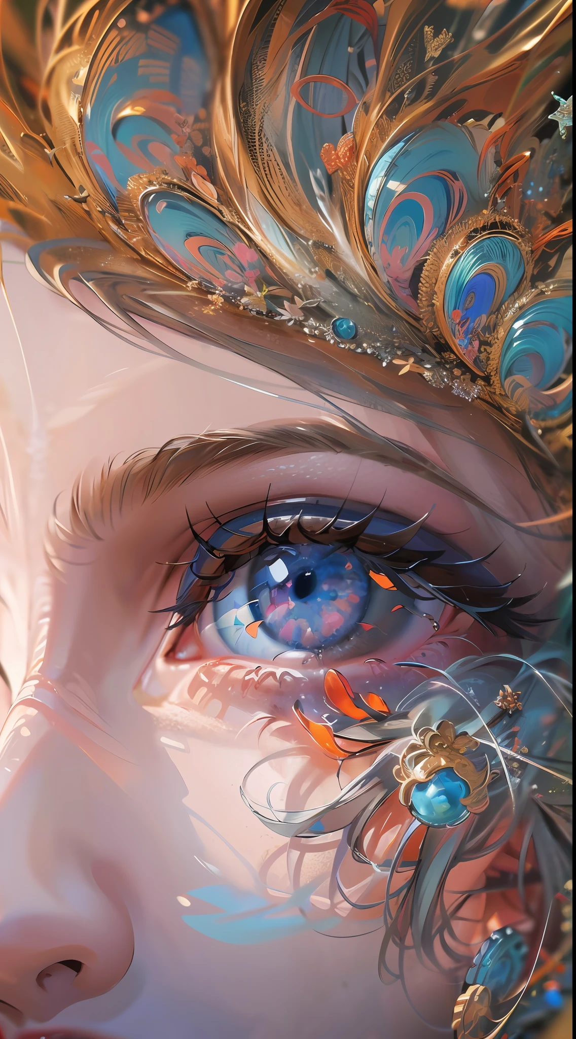 (absurdres, highres, ultra detailed), 1girl, solo, extremely detailed eyes, (official art, beautiful and aesthetic:1.2), (fractal art:1.3), colorful, highest detailed