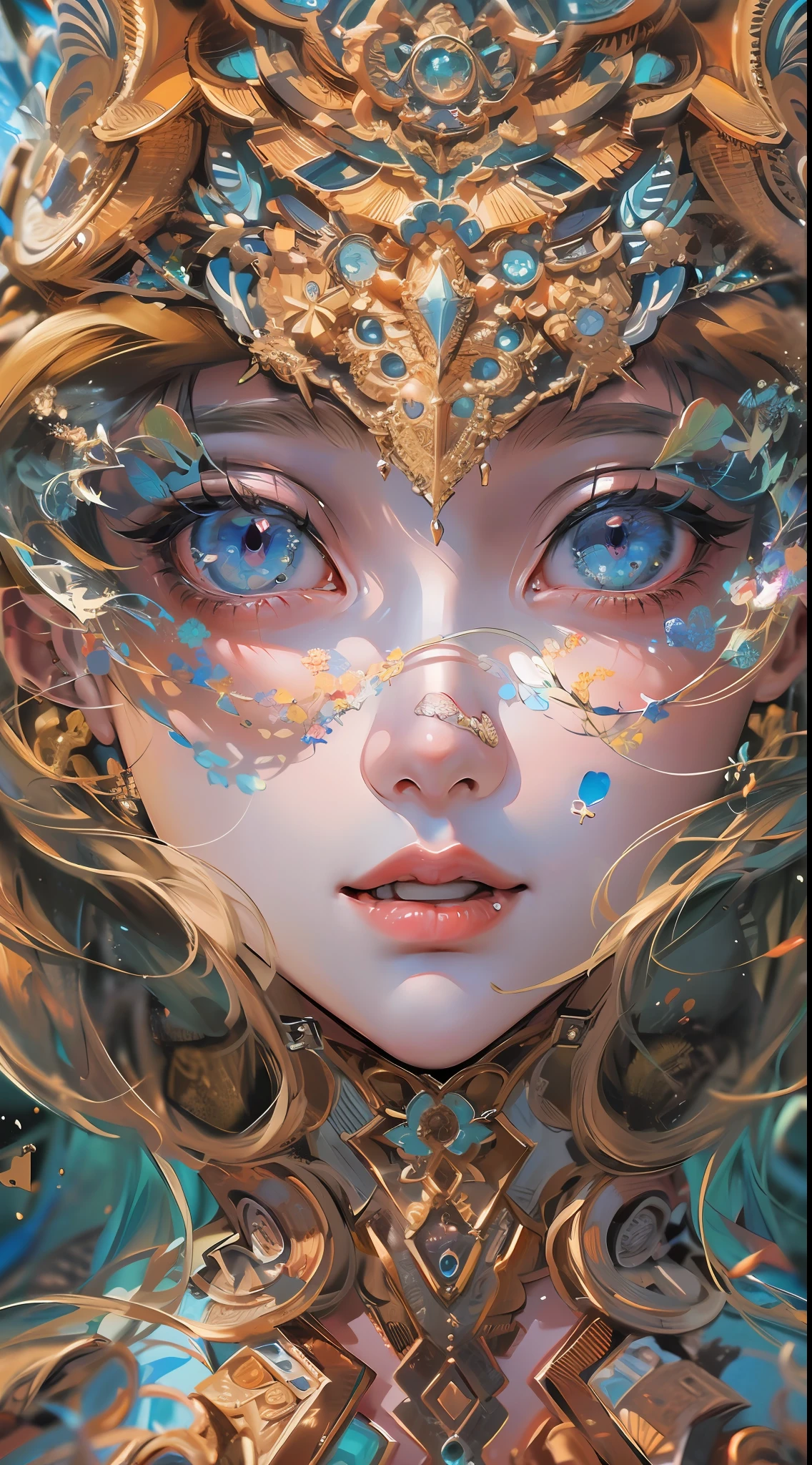 (absurdres, highres, ultra detailed), 1girl, solo, extremely detailed eyes, (official art, beautiful and aesthetic:1.2), (fractal art:1.3), colorful, highest detailed