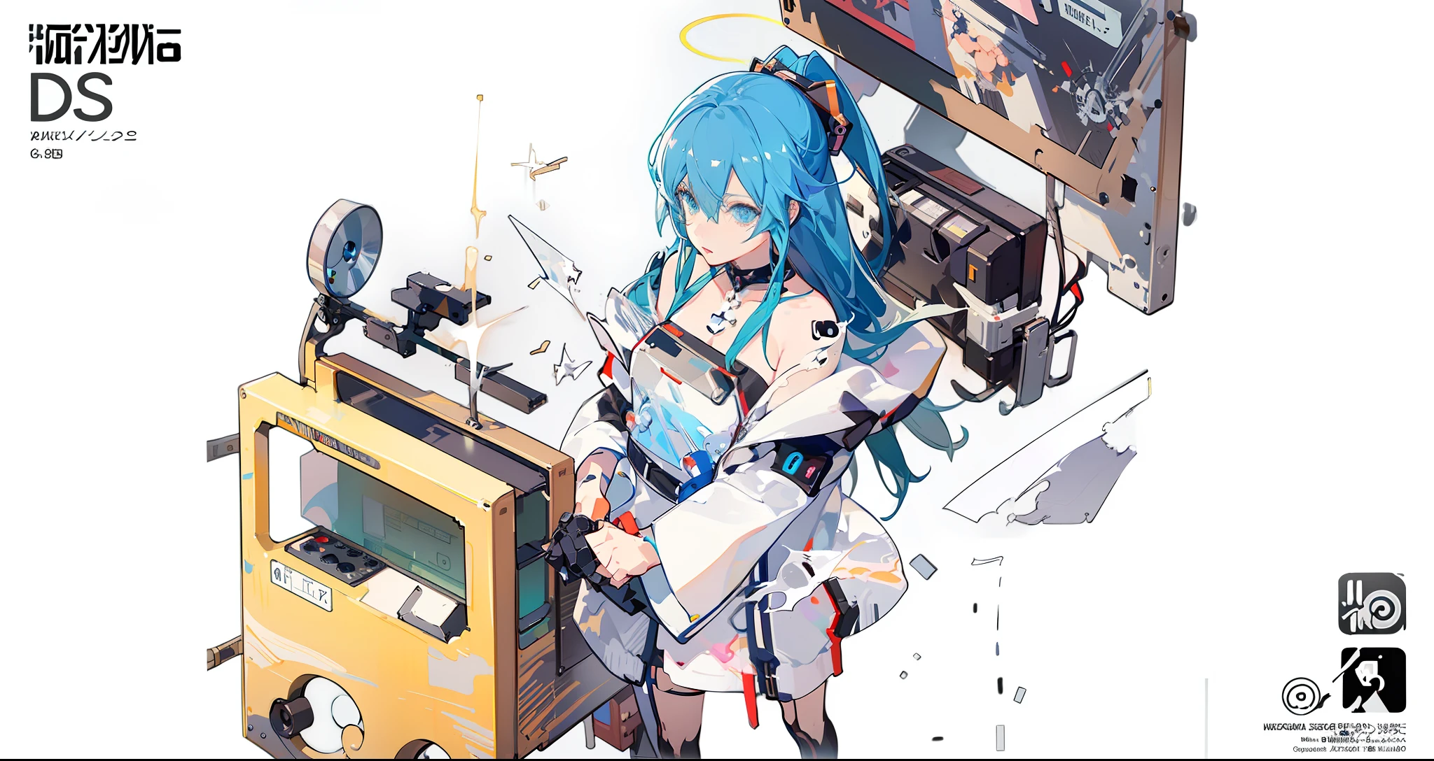 Anime characters with radios and radios, Best anime 4k konachan wallpaper, anime mecha aesthetic, Digital cyberpunk anime art, cyberpunk anime girl mech, Fully robotic!! Girl, Detailed digital anime art, Mechanized Valkyrie girl, digitl cyberpunk - anime art, style of anime4 K, From Arknights, anime cyberpunk art, cyberpunk anime art