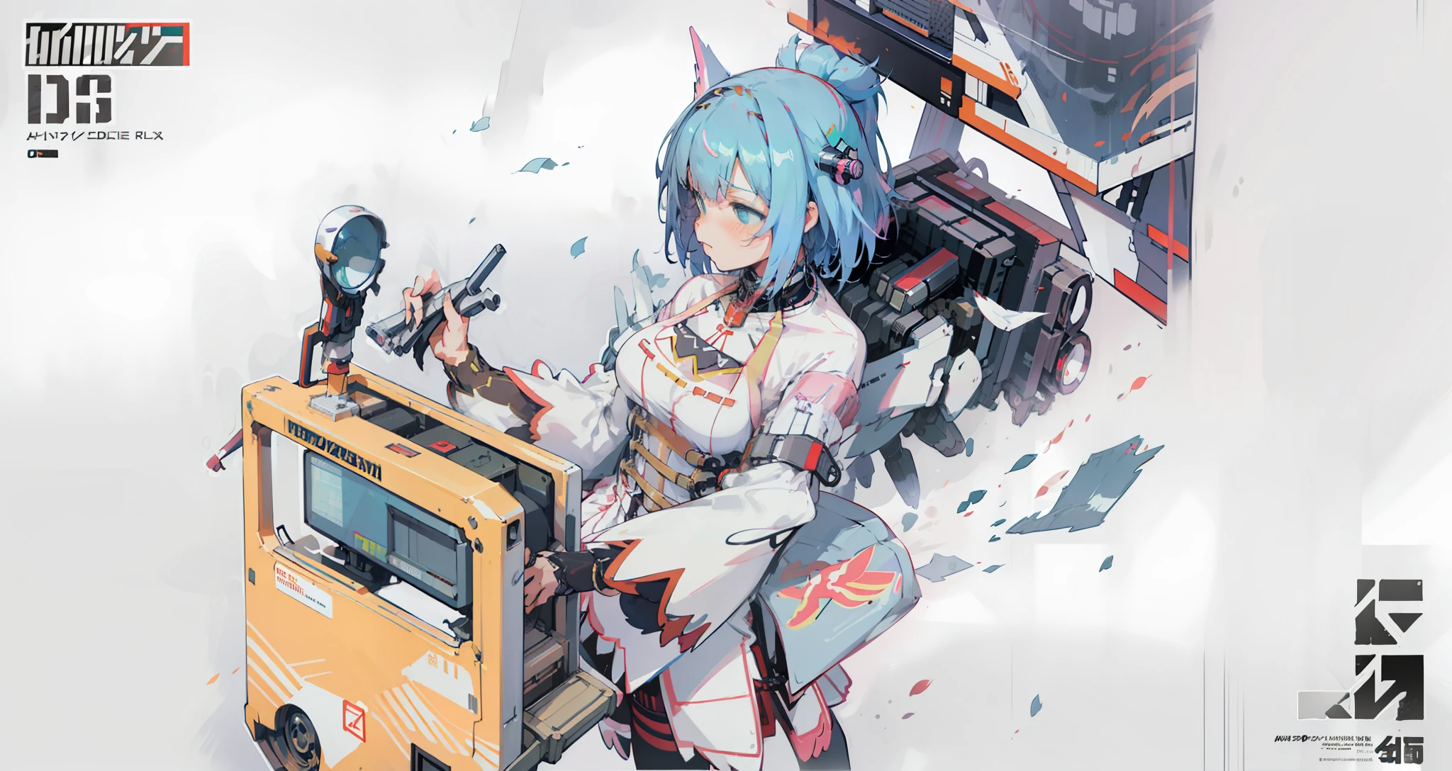 Anime characters with radios and radios, Best anime 4k konachan wallpaper, anime mecha aesthetic, Digital cyberpunk anime art, cyberpunk anime girl mech, Fully robotic!! Girl, Detailed digital anime art, Mechanized Valkyrie girl, digitl cyberpunk - anime art, style of anime4 K, From Arknights, anime cyberpunk art, cyberpunk anime art