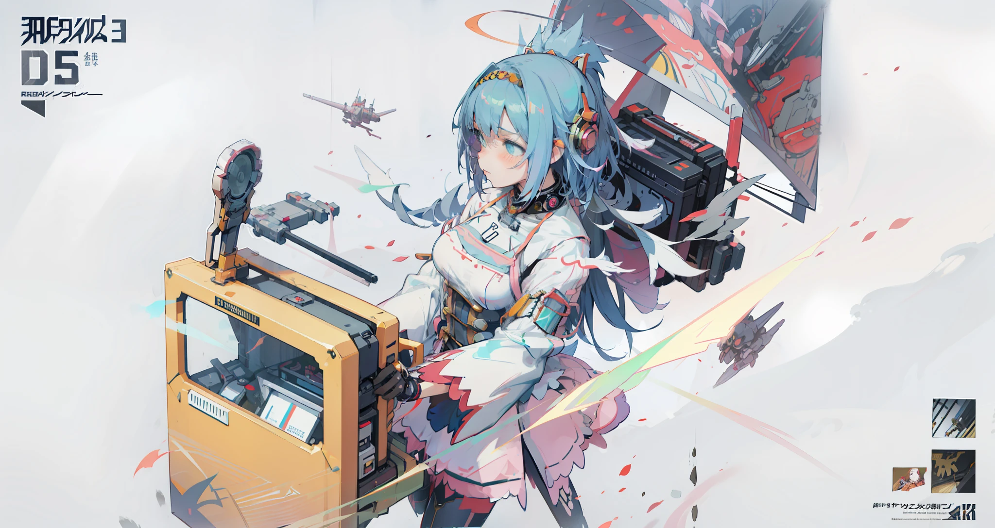 Anime characters with radios and radios, Best anime 4k konachan wallpaper, anime mecha aesthetic, Digital cyberpunk anime art, cyberpunk anime girl mech, Fully robotic!! Girl, Detailed digital anime art, Mechanized Valkyrie girl, digitl cyberpunk - anime art, style of anime4 K, From Arknights, anime cyberpunk art, cyberpunk anime art