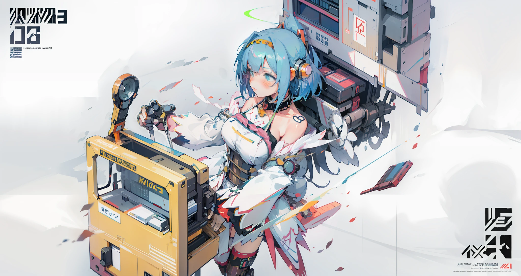 Anime characters with radios and radios, Best anime 4k konachan wallpaper, anime mecha aesthetic, Digital cyberpunk anime art, cyberpunk anime girl mech, Fully robotic!! Girl, Detailed digital anime art, Mechanized Valkyrie girl, digitl cyberpunk - anime art, style of anime4 K, From Arknights, anime cyberpunk art, cyberpunk anime art