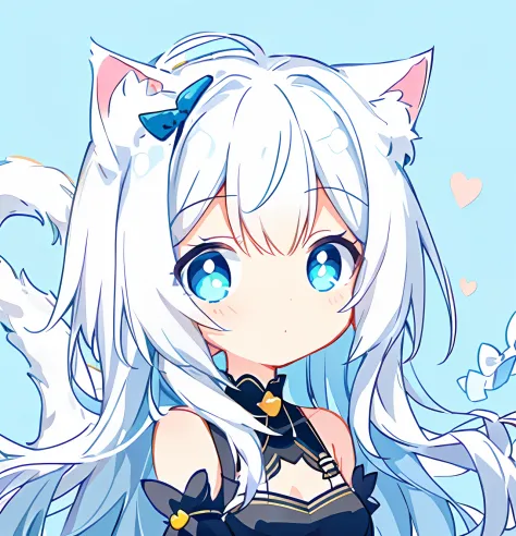 Draw a girl with a cat's tail and a dress, cute anime catgirl, Cat woman, anime catgirl, Cute!! tchibi!!! Cat woman, Cat girl, t...