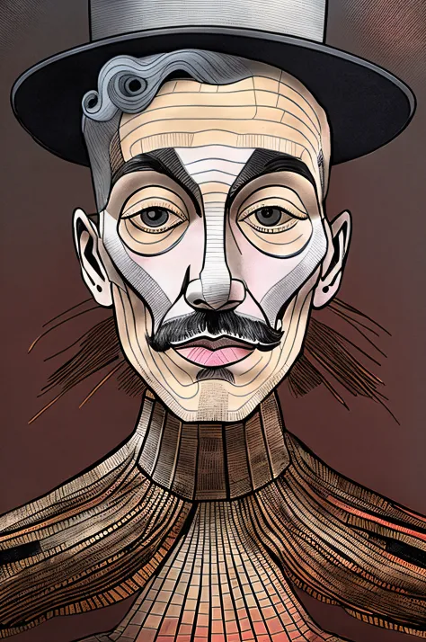 a man in a tophat and monocle, jubbslineart_v2