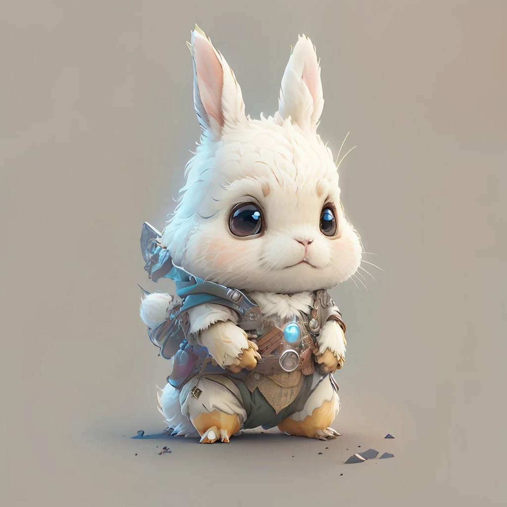 Rabbit white，The background is bright，adolable，fantasy，complexdetails，Pubic area is clear，brightly，k hd，32k zodiac signs