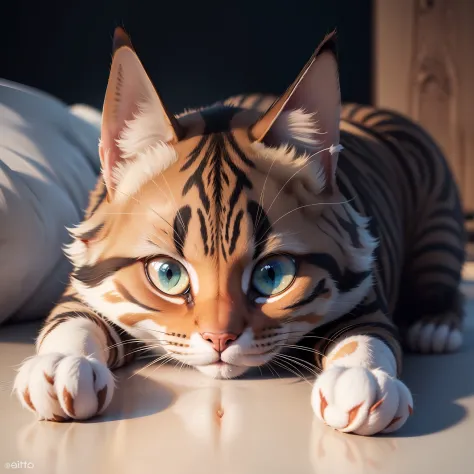 gato bonitinho de olhos azuis