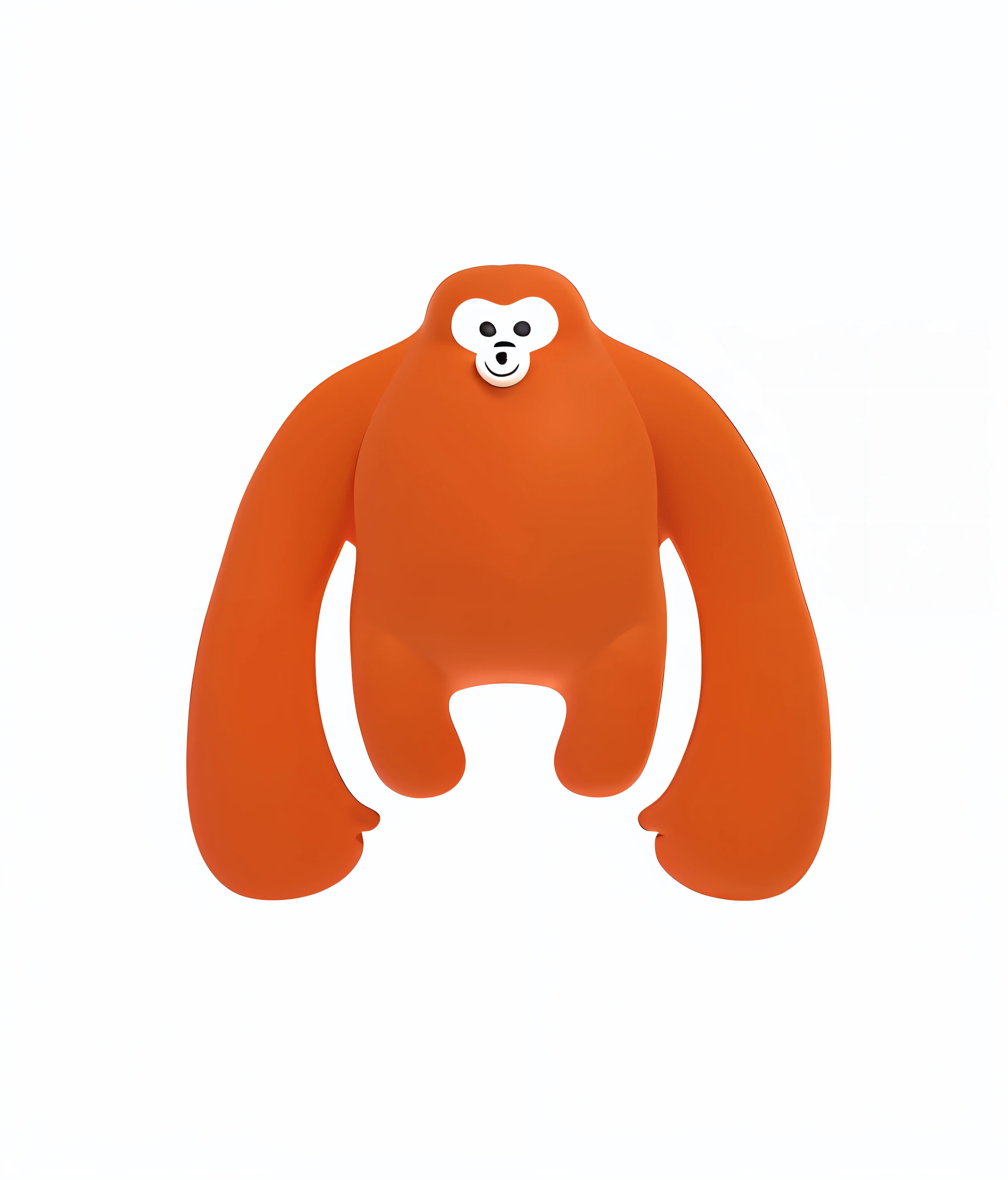 There is a cartoon orange monkey with a big nose and a big body - SeaArt AI