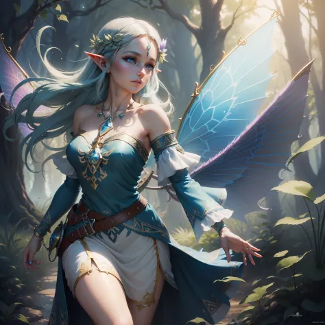 Best quality)), ((masterpiece)), ((realistic)), Elf queen