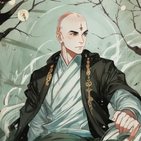 monk，bald-headed，Zen Buddhism，Middle age，mtu，fo