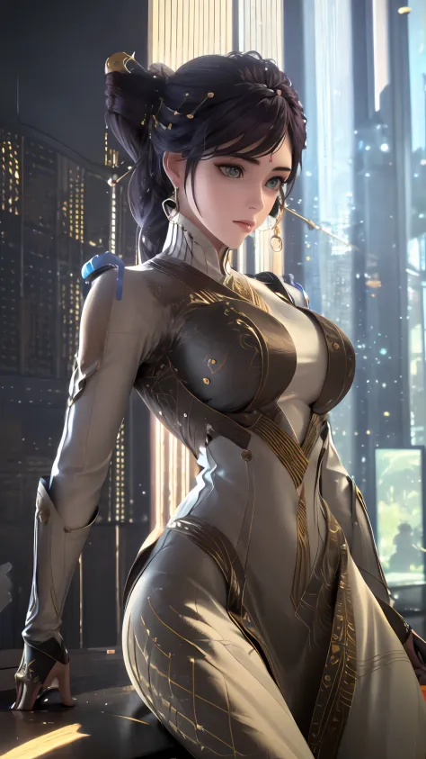 ((best quality)), ((masterpiece)), (detailed:1.4), 3d, an image of a beautiful cyberpunk female,hdr (high dynamic range),ray tra...