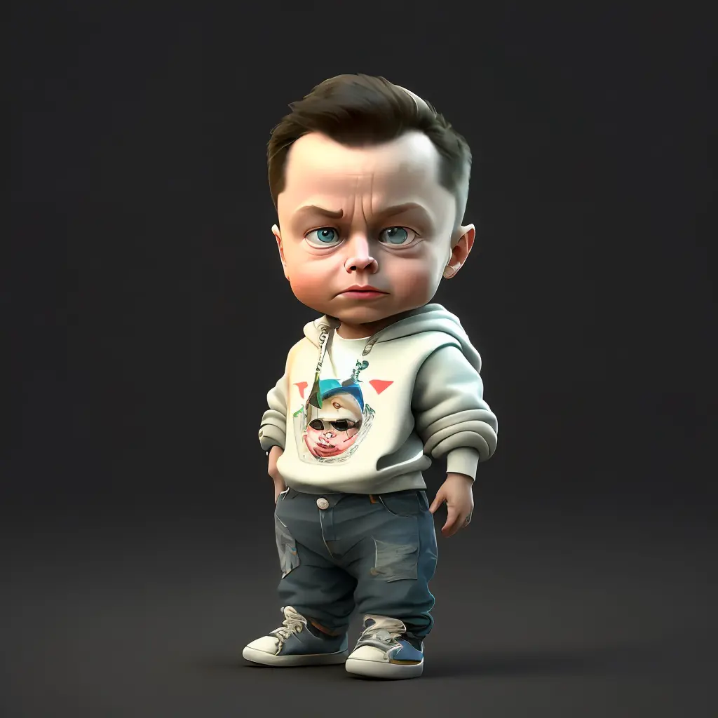 cbzbb, elon musk, personagem, fofo, pequeno, bonito, devian art, trending artstation, digital art, detailed, cute, realistic, hu...