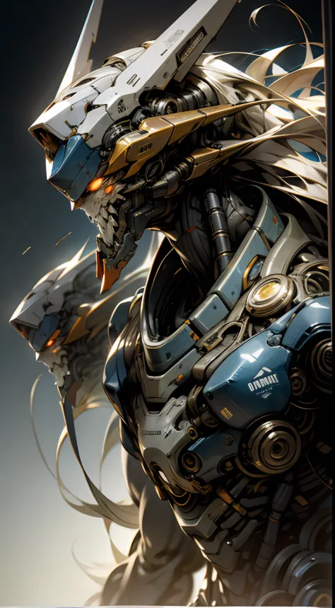 dark_fantasy, cyber punk perssonage, （pacific rim, blue colors：1.1）, 1人, mechanical wonder, robotic presence, wearing a shabby m...