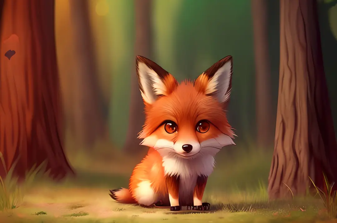 a little furry animal with big eyes and a nose, adorable digital painting, cute fox, cute animal, cute detailed digital art, cute digital art, cute creature, cute cartoon character, cute forest creature, cute single animal, cute artwork, the cutest creatur...