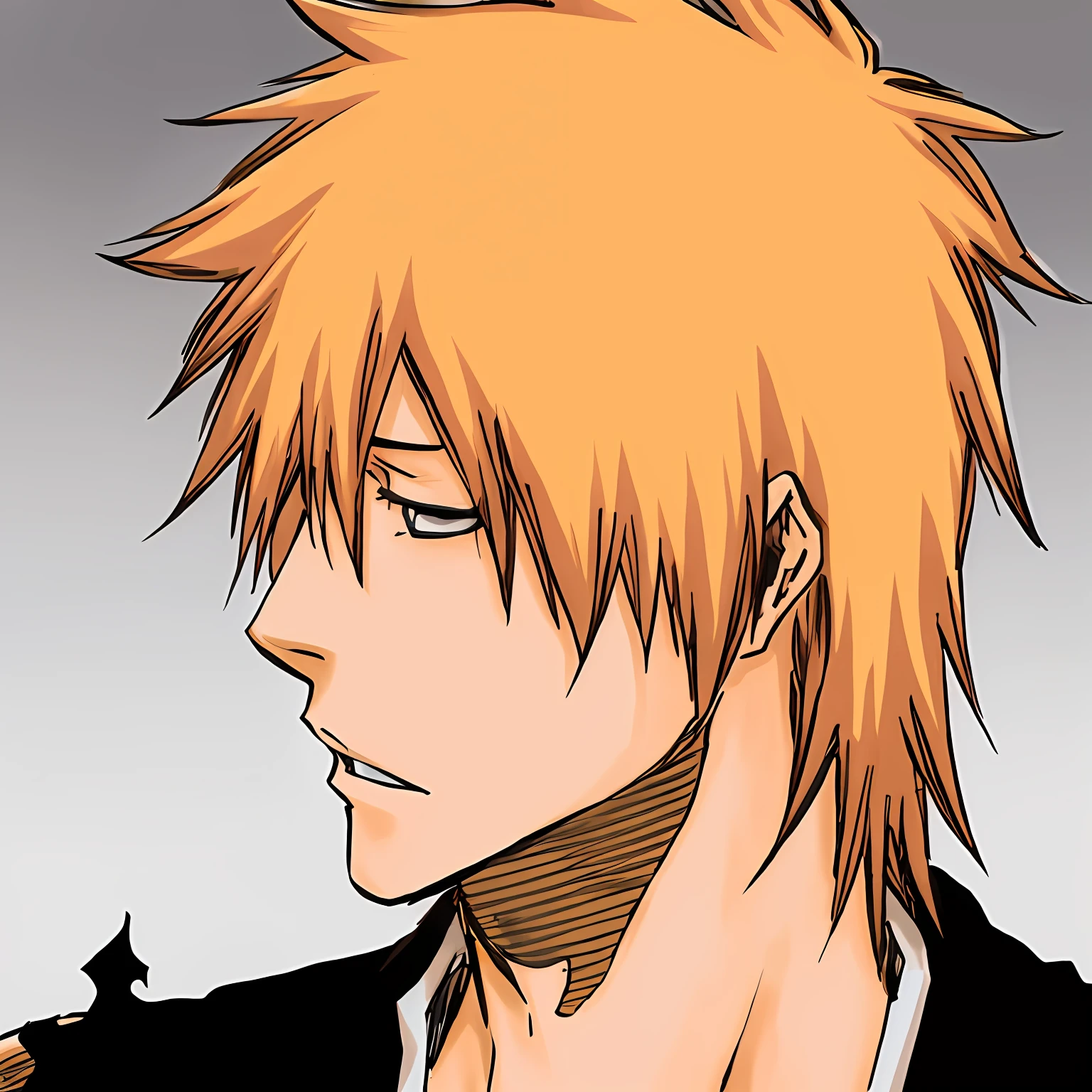 anime image of a man with a tie and a cat, ichigo Kurosaki, bleach manga style, ichigo, orange - haired anime boy, katekyo hitman reborn, bleach, inspired by Sakai Hōitsu, kentaro miura manga art style, kentaro miura manga style, male anime character, toru narita, genos