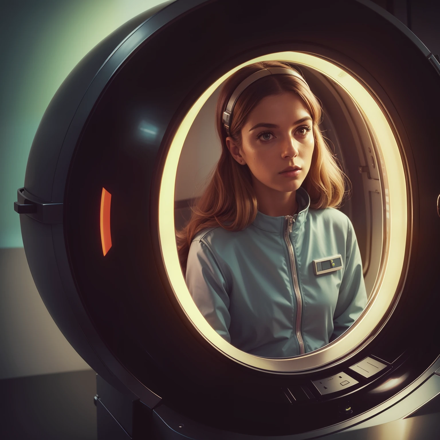 4k image from a 1960s science fiction film by WesAnderson, 2001 - A Space Odyssey by Wes Anderson, pastels colors, Young people with animal mask and a mechanical pet, Retro-futuristic fashion clothes from the 60s with alien ornaments, Luz Natural, Psicodelia, futurista estranho, retro-futurista, photo-realistic, Sharp background details.