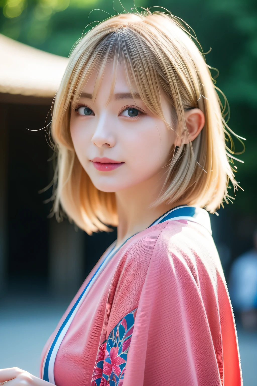 Close up photo of a girl、shorth hair、blonde  hair、Wearing a kimono、Hot spring in the background、Natural hot springs
Highest Quality、realisitic、Photorealsitic、(intricate detailes:1.2)、(delicate detail)、(ciinematic light、best quality backlight)、Clear Line、foco nítido、lifelike face、Detailed face
Unity 8K Wallpapers、超A high resolution、(Photorealsitic:1.4)、looking at the viewers、full bodyesbian、matsuri、In the street