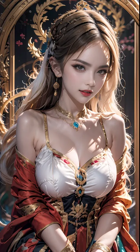 Portrait of a young 20-year-old saint, a saint with a beautiful and super cute face,wearing a very thin and sexy ao dai, beautif...