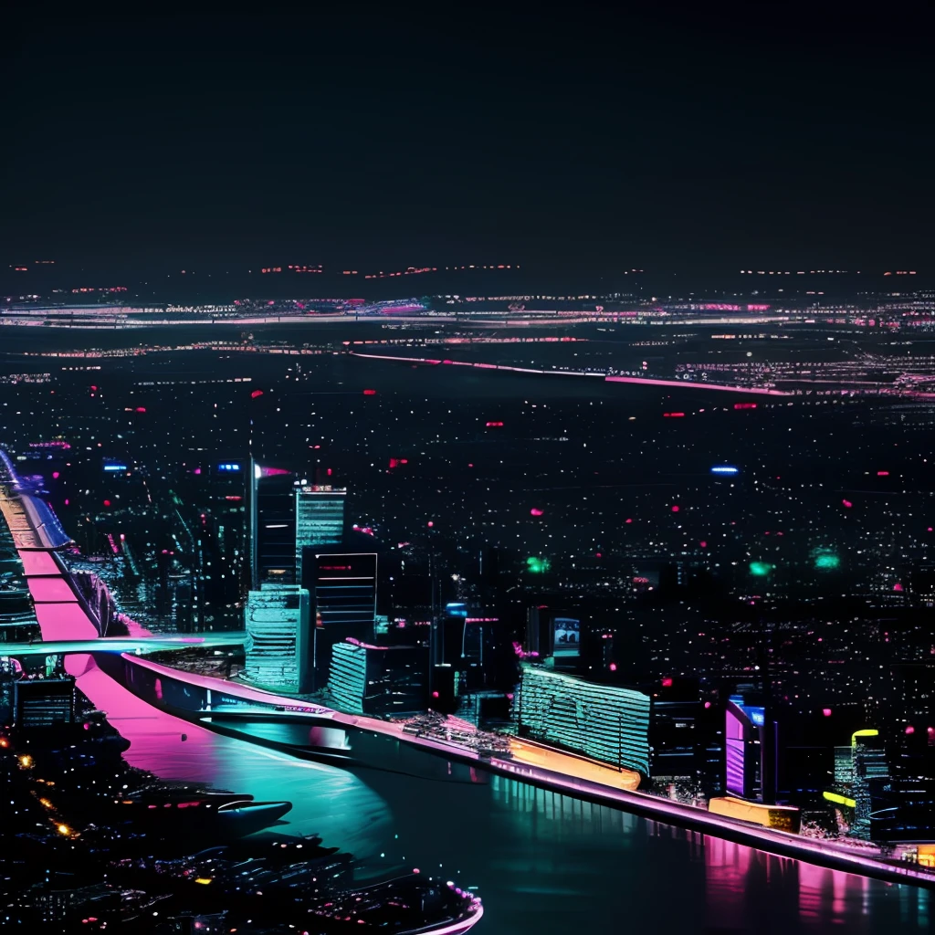 城市霓虹灯单反相机的日景
