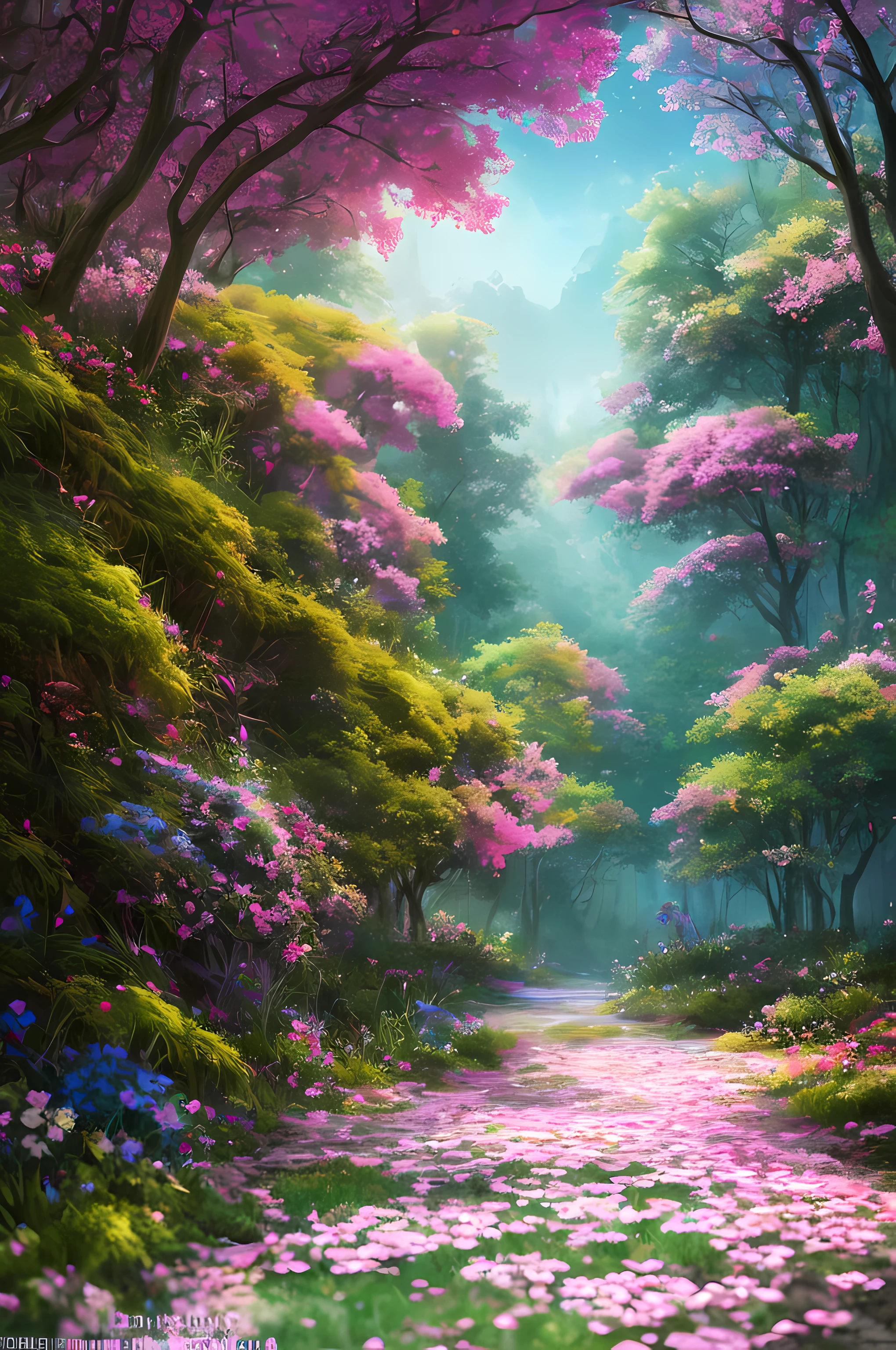 masterpiece, best quality, high quality,extremely detailed CG unity 8k wallpaper, An enchanting and dreamy scene of a fantasy forest, with towering trees, glowing mushrooms, and hidden fairy glens, creating a sense of mystique and enchantment, artstation, digital illustration, intricate, trending, pastel colors, oil paiting, award winning photography, Bokeh, Depth of Field, HDR, bloom, Chromatic Aberration ,Photorealistic,extremely detailed, trending on artstation, trending on CGsociety, Intricate, High Detail, dramatic, art by midjourney