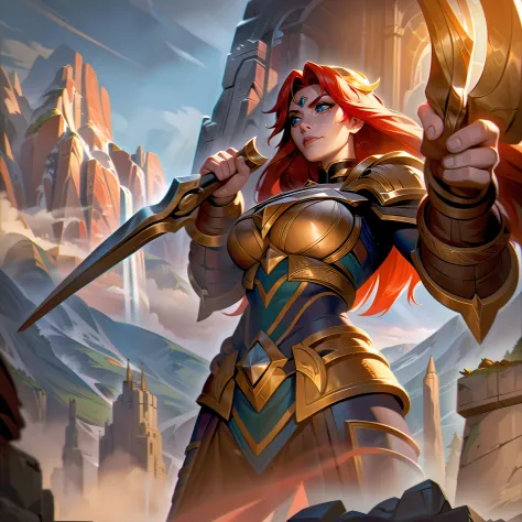 In the majestic splash art of the base skin "Ironforge Astrid," a breathtaking scene unfolds against the backdrop of a soaring m...