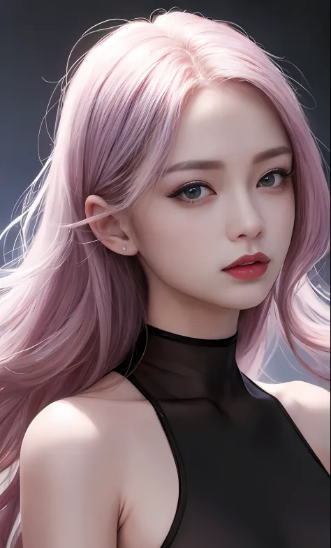(8K, RAW photo, Photorealistic:1.25) ,( Gloss on lips, eyeslashes, gloss face, Glossy glossy skin, best qualtiy, 超高分辨率, depth of fields, color difference, Caustics, Wide light, naturalshadow, Kpop idol) Watch the audience with serenity and goddess-like hap...