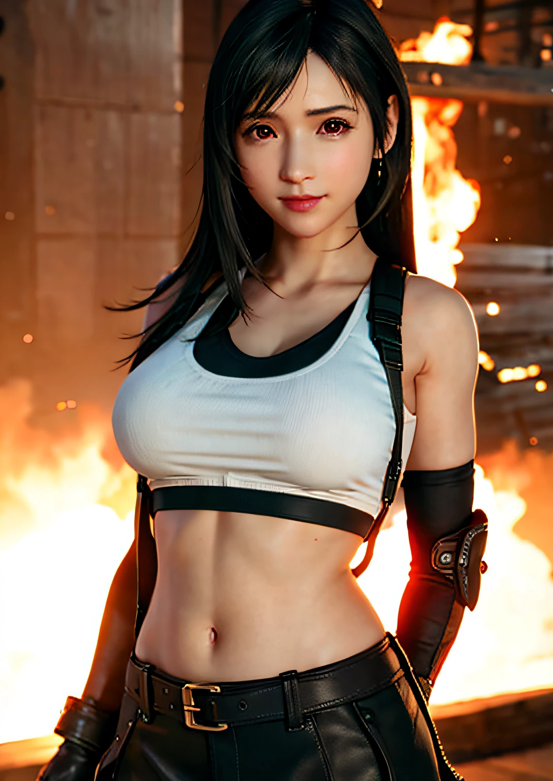 Photorealistic 1 4 Top Quality Very Delicate And Beautiful High Resolution 1girl Tifa