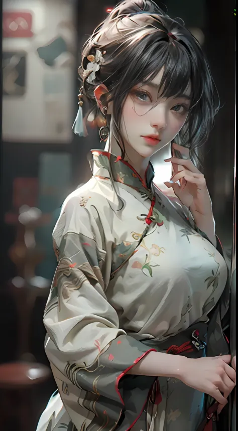 ((Best Quality)), ((Masterpiece)), (Details: 1.4), 3D, A Beautiful Female Figure, HDR (High Dynamic Range), Ancient Chinese Cost...