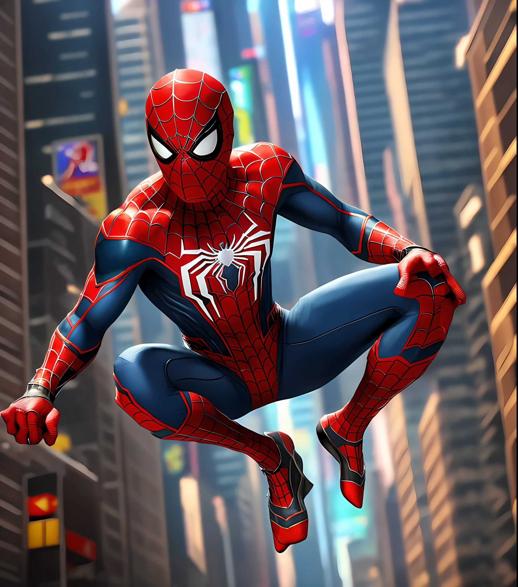 Spider Man , Miles Morales , PS4 , 8k ( teias voando , ( Landscape of a ...