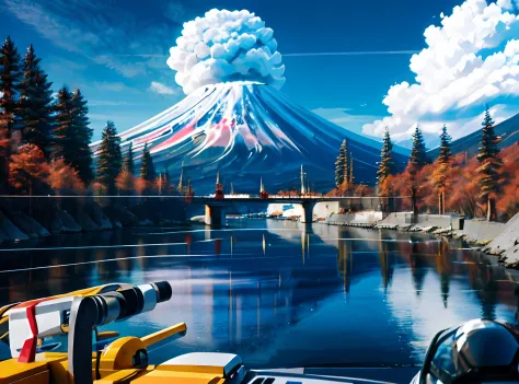 lego，mt fuji，hyper-resolution，the is very detailed，8k head-up display