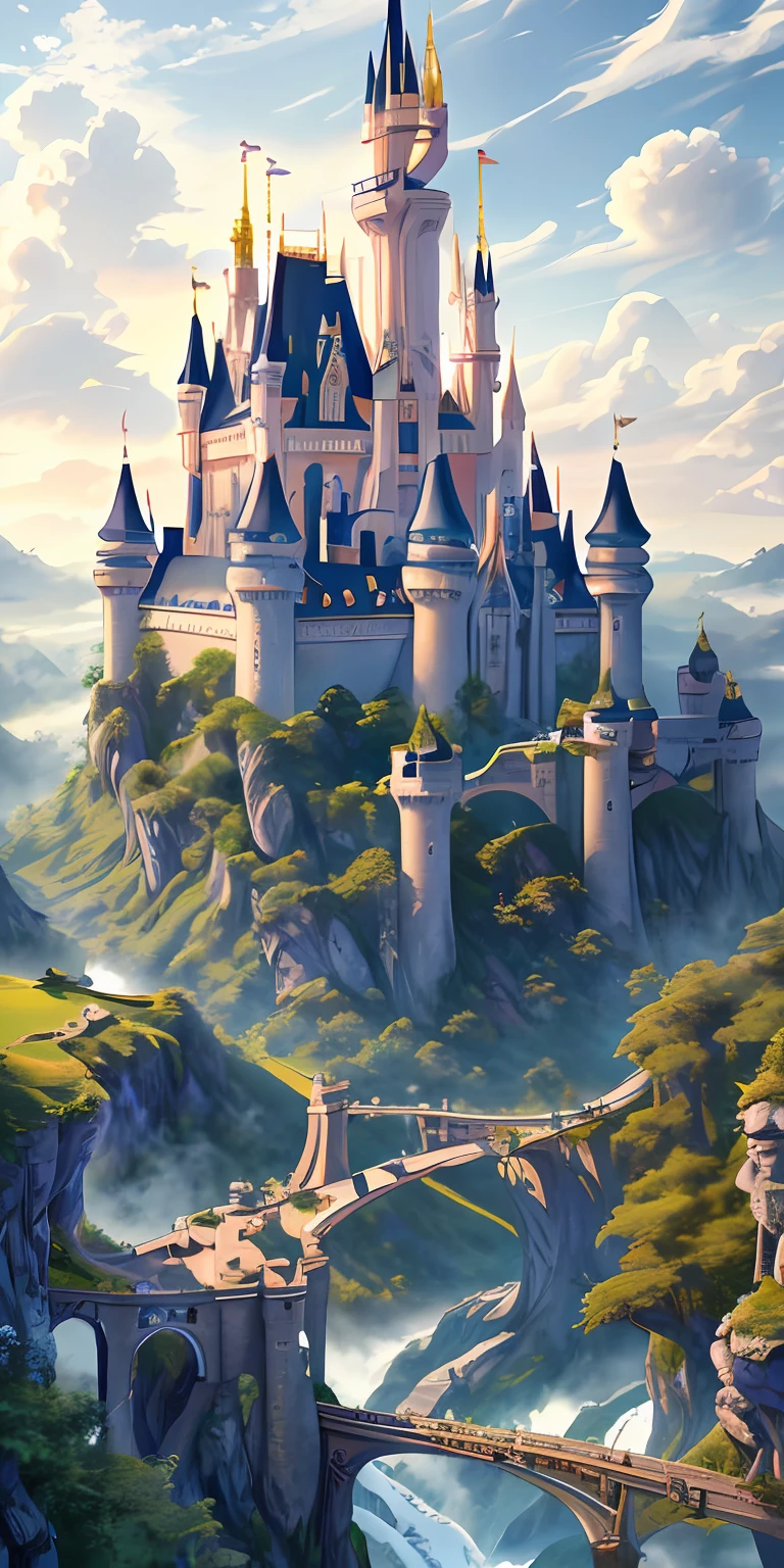 Three castles，A tranquil river - SeaArt AI