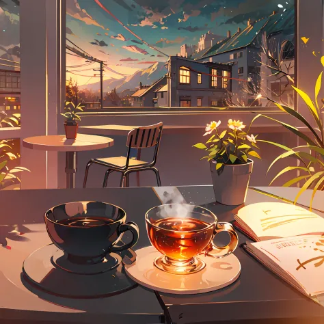 Healing cute style of natural landscape、vibrant illustrations、​masterpiece、Warm and bright sunny atmosphere in the background、Be...
