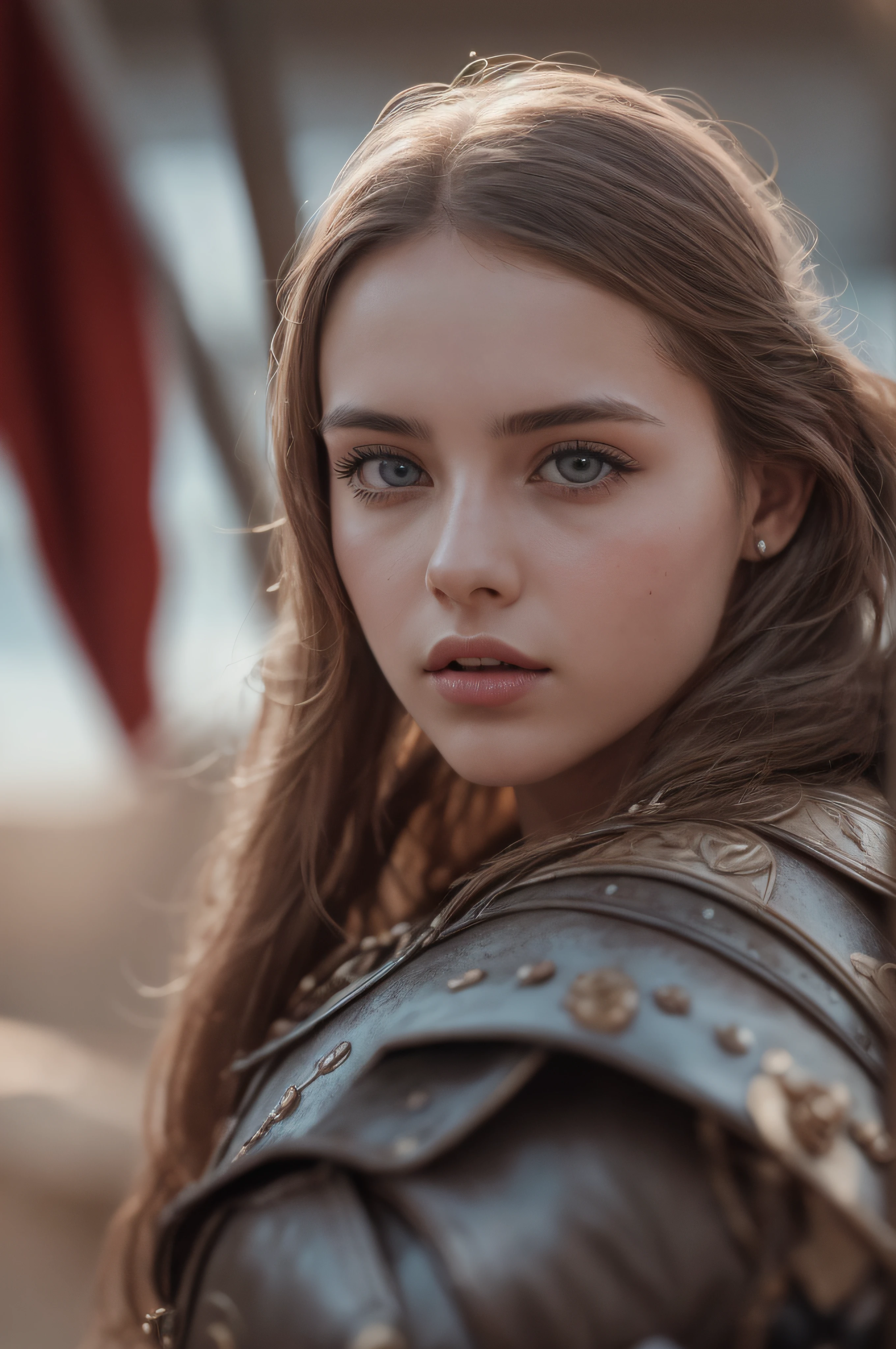 صورة خام, فتاة تبلغ من العمر 22 عاما, جوان دارك, في بدلة معركة العصور الوسطى, في منتصف حرب القرون الوسطى, (1فتاة), (حقيقي), (photo-حقيقي:1.5), أحمر الشفاه,(صورة خام, 8 كيلو uhd, حبوب الفيلم), كحل حاد, ظلال عيون أحمر الخدود مع رموش كثيفة, حساسة وجميلة للغاية, 8 كيلو, إضاءة ناعمة, جودة عالية, دقة عالية, التركيز الشديد, مفصلة للغاية, (ضوء الشمس على الوجه), عيون مفصلة جميلة, مفصلة للغاية eyes and face, تحفة, الإضاءة السينمائية, (بشرة عالية التفاصيل:1.2), 8 كيلو uhd, DSLR, إضاءة ناعمة, جودة عالية, حبوب الفيلم, فوجي فيلم XT3