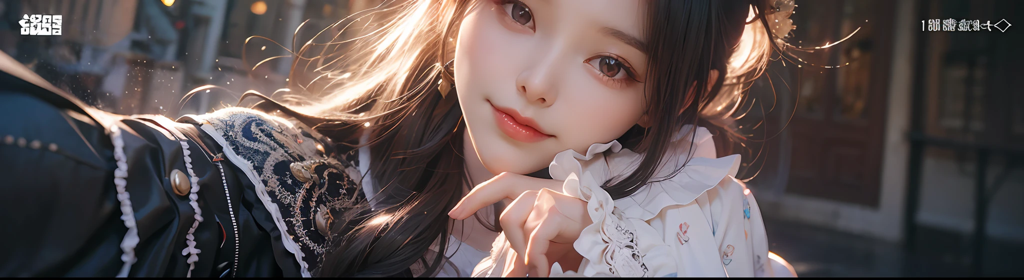 (cinematic angle: 1.2), Beautiful Castle,(1 girl, beautiful lolita fashion),(best quality, high detailed, masterpiece, official art, movie lighting effects, 4K)