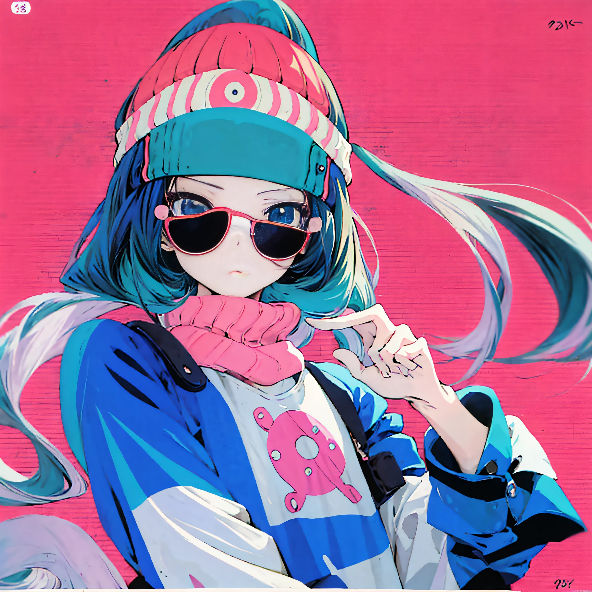 anime girl with sunglasses and a beanie on her head, anime vibes, lofi girl, 9 0 s anime aesthetic, urban girl fanart, 9 0 s anime art style, 2 d anime style, anime aesthetic, lofi artstyle, lofi girl aesthetic, anime style illustration, 90s anime style, 9 0 s anime style