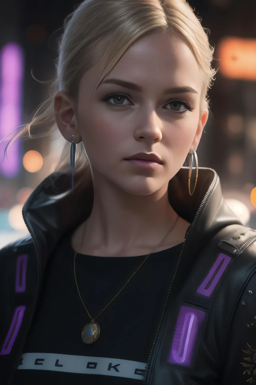 cyberpunk city photorealistc, photography, (high resolution), (photorealistic:1.4), (extremely intricate), (exquisitely detailed), highly detailed, highres, original, extremely detailed 8K wallpaper, best quality, detailed face, ultra-detailed, raw photo, realistic, circular big earrings