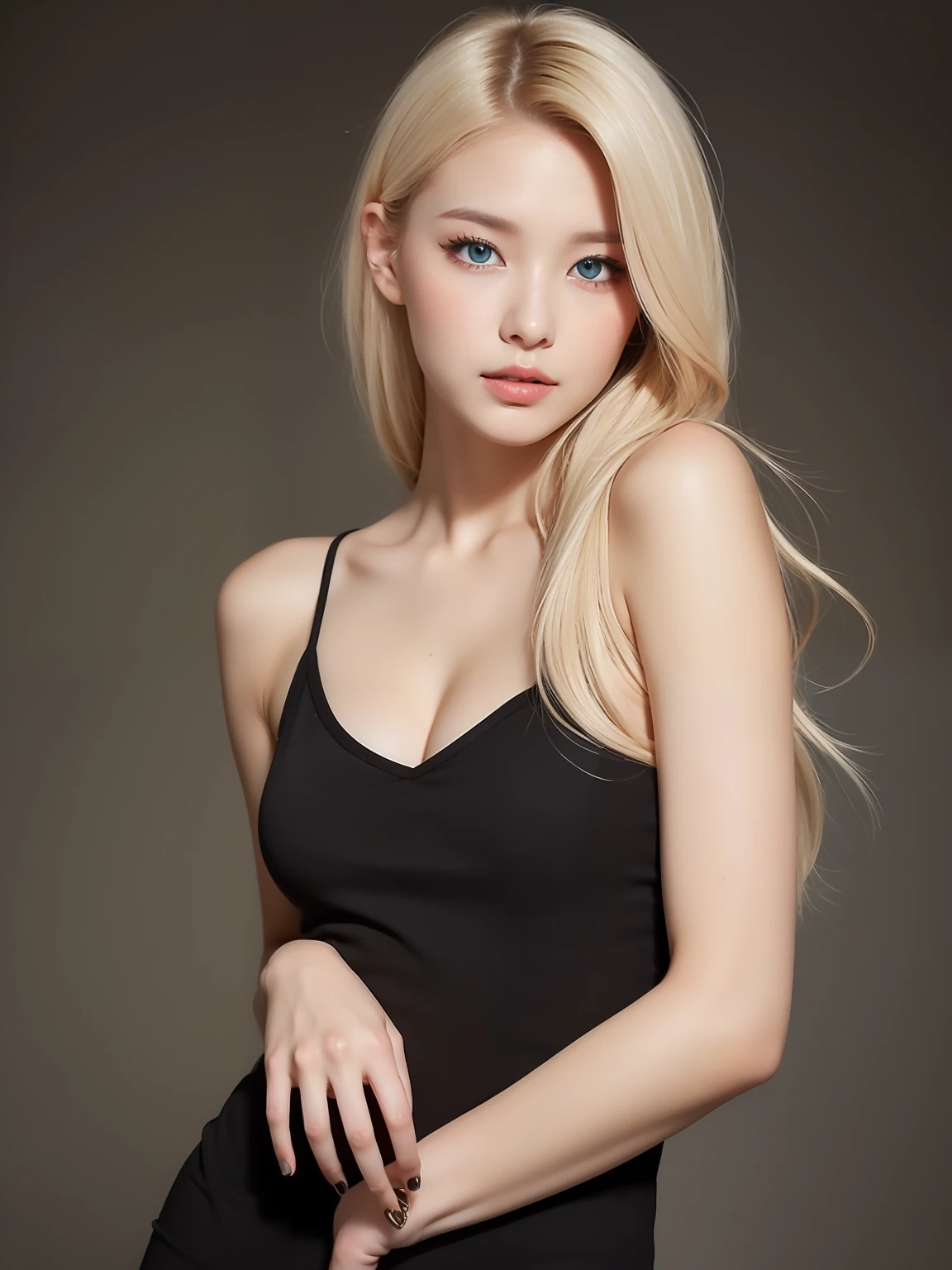 A woman of beauty in a fantastic space, Tight micro dress white and gold color, 98k, {{Masterpiece}}, Best quality, High quality:1.4), {{[[front look}}, eye_contact,Various photo actions)]], very pretty look face, and very pretty eyes, cute images, cute images, {{A half body}}, {{{{{{{{Long legs}}}}}}}}, {{{{slim sexy body}}}}, {{{{{{Tall woman}}}}}}, {{177 cm tall}}, Solo, Beautiful, Lovely, Adorable, Pale skin, {{18to 22 years old German girl}}, look beautiful German girl and blue eyes or green eyes with platinum blonde hair color), Nordic German young girl, {{{{{{{{{{half girl}}}}}}}}}}, {{{{{{{{{{High_Heels}}}}}}}}}},