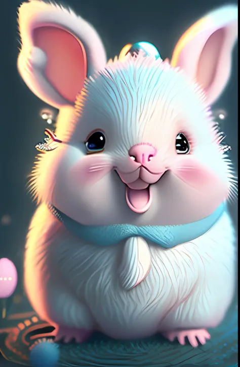 In this ultra-detailed CG art, cute piglet, laughter, best quality, high resolution, intricate details, fantasy, cute animals, open mouths, laugh, color vibrant