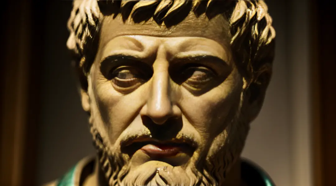 Aristotle, detalhado, 4k, realista, rosto detalhado, pensador