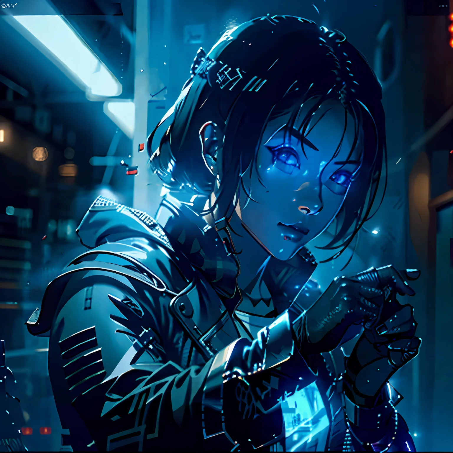 Style de lame fantôme, ninja, Cyberpunk, Réaliste, hyper détaillé, complexe, éclairage dynamique, éclairage volumineux, Éclairage cinématographique, tendance sur artstation, Éclairage cinématographique, très haute résolution, rendu d&#39;octane, Cinéma 4K, Éclairage cinématographique, ultra détaillé, 8k, Beau