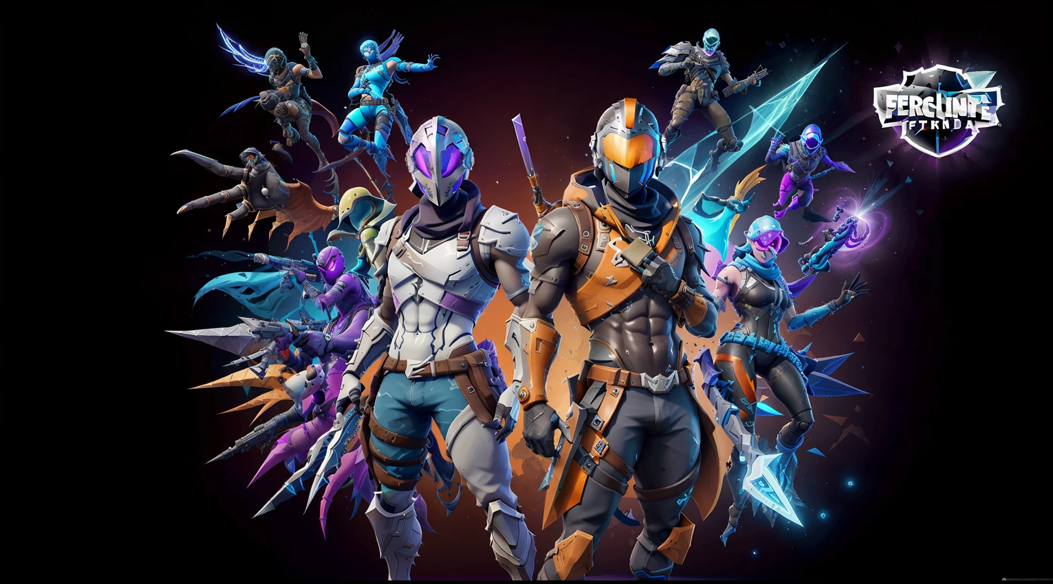 The team of the new fortnix skins - SeaArt AI