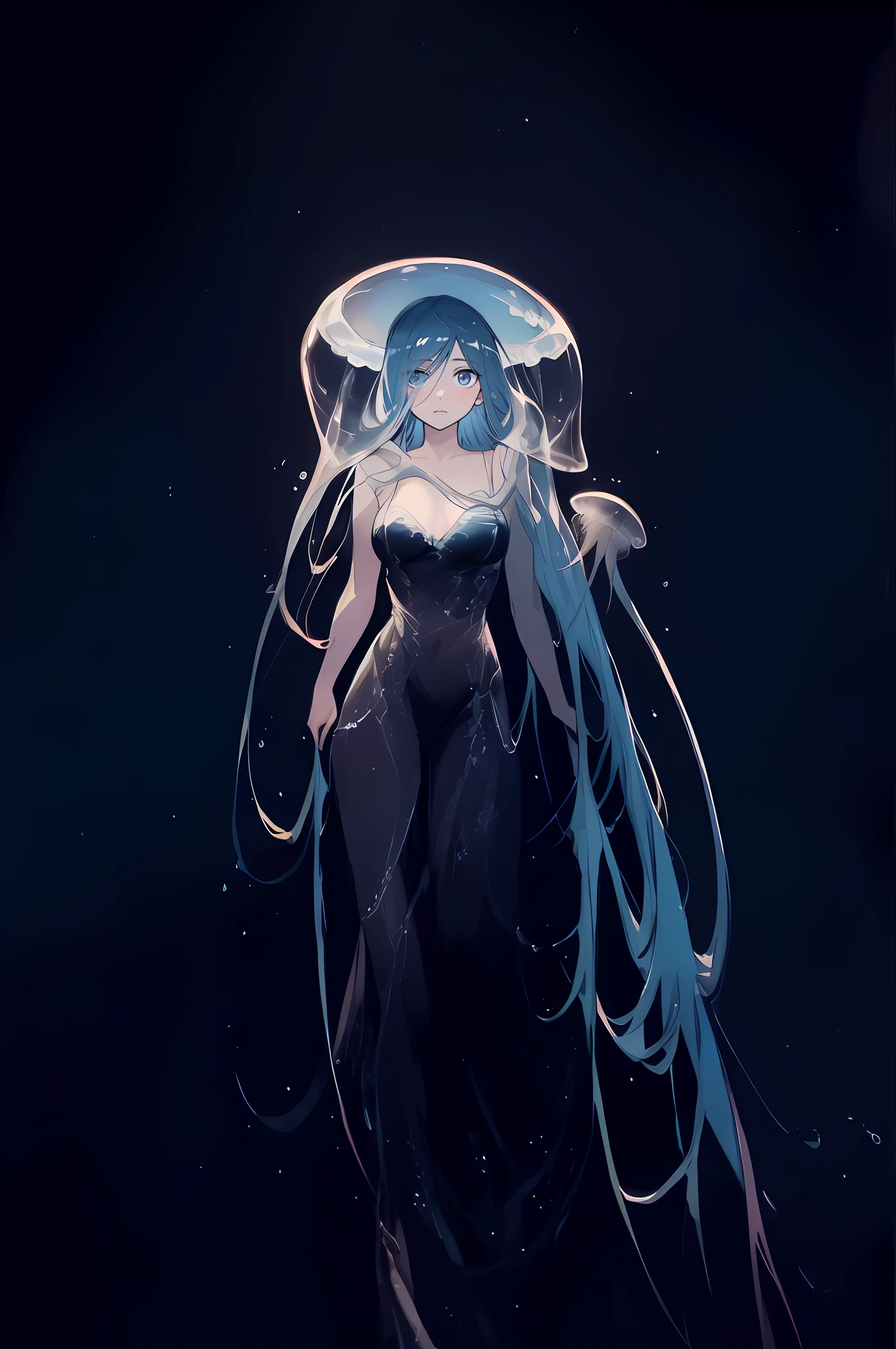 jelly fish，Full body portrait，Stand up，Royal Sister，Frigidity